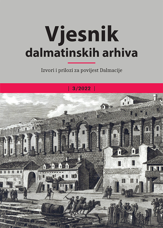 					View Vol. 3 (2022): The Journal of Dalmatian Archives - Sources and Contributions to the History of Dalmatia
				